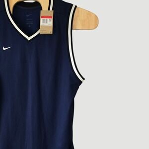 Nike Dri-Fit Men's Navy Blue Basketball Tank Top Athletic Jersey Size L
